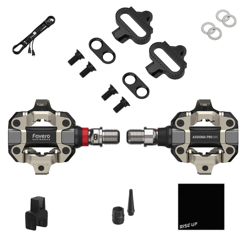 Favero Assioma PRO MX-1 Powermeter-Pedal – einseitige Messung, MTB, Bluetooth & ANT+, für Fahrradcomputer & GPS
